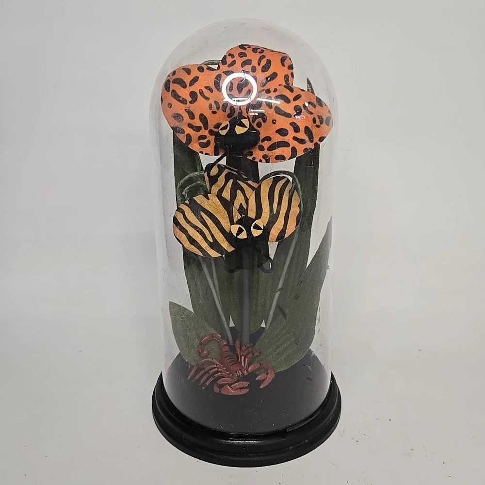 Hyde and EEK! Boutique 2020 Animal Print Halloween Plants Cloche Terrarium‎